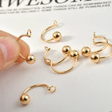Copper C Shape Charms for DIY Jewelry Earrings 18*11mm