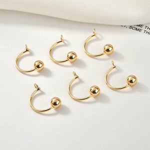 Copper C Shape Charms for DIY Jewelry Earrings 18*11mm