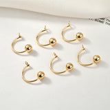 Copper C Shape Charms for DIY Jewelry Earrings 18*11mm