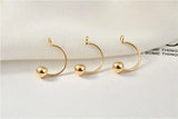 Copper C Shape Charms for DIY Jewelry Earrings 18*11mm