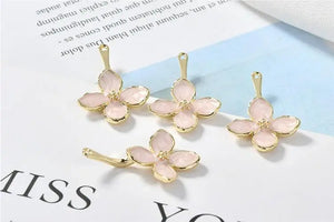 30pcs Flowers Shape Alloy Charms for DIY Earrings/Necklace Pendants
