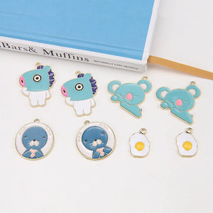 40pcs/lot Animal Drop Oil Charms for DIY Jewelry Earrings/Necklace Pendants