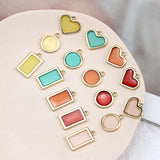 40pcs Geometric Shape Charms for Earrings & Necklaces DIY Accessory