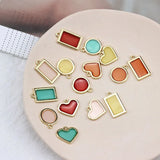 40pcs Geometric Shape Charms for Earrings & Necklaces DIY Accessory