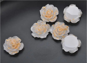Resin Flower Beads Charms 50pcs/Lot DIY Jewelry Earrings Necklace Pendants