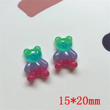 30pcs/lot Cartoon Bear Shape Flatback Beads for Earring/Garment Accessory