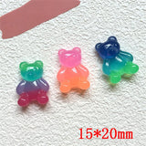 30pcs/lot Cartoon Bear Shape Flatback Beads for Earring/Garment Accessory