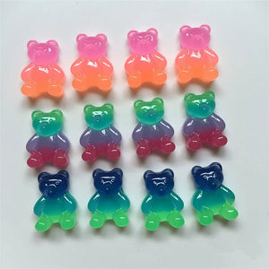 30pcs/lot Cartoon Bear Shape Flatback Beads for Earring/Garment Accessory