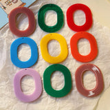 30pcs Geometry Ovals Acrylic Beads Earring/Garment Pendant Accessory