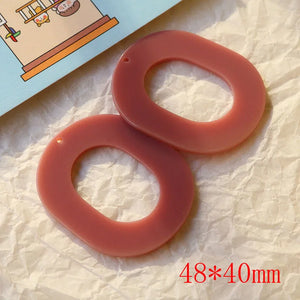 30pcs Geometry Ovals Acrylic Beads Earring/Garment Pendant Accessory