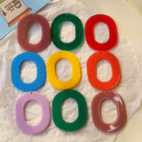 30pcs Geometry Ovals Acrylic Beads Earring/Garment Pendant Accessory