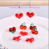 Acrylic Floating Locket Charms Earring Pendants Accessory