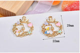 30pcs Girls/Hearts/Rabbits Alloy Locket Pendants Charms