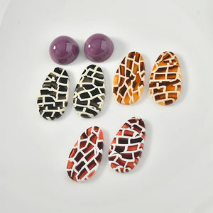 40pcs Geometry Water Drop Acrylic Beads for Earring Accessory