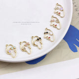 Alloy Drop Oil Funny Face Avatar Charms for Earring Accessory