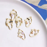 Alloy Drop Oil Funny Face Avatar Charms for Earring Accessory