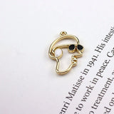 Alloy Drop Oil Funny Face Avatar Charms for Earring Accessory