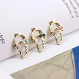 Alloy Drop Oil Funny Face Avatar Charms for Earring Accessory