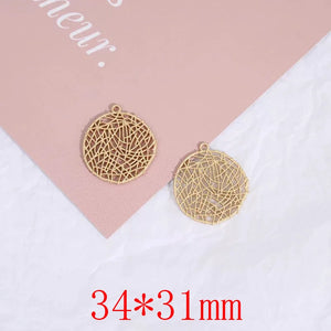 Geometry Rounds Alloy Charms for Earring Accessory