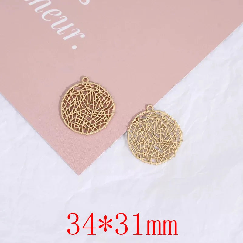 Geometry Rounds Alloy Charms for Earring Accessory