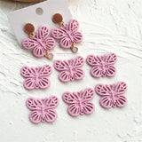 Purple Rubber Paint Animals Butterfly Shape Locket Charms