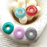 27mm Print Geometry Resin Beads, 50pcs/lot, Earring/Garment Accessory
