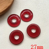 27mm Print Geometry Resin Beads, 50pcs/lot, Earring/Garment Accessory
