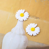 50pcs 35mm Daisy/Sunflowers Resin Flowers without Holes for Garment Accessory