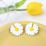 50pcs 35mm Daisy/Sunflowers Resin Flowers without Holes for Garment Accessory