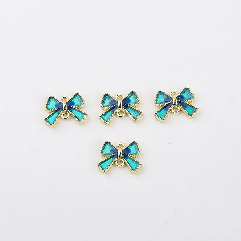 50pcs Cartoon Bow Floating Locket Pendants Charms