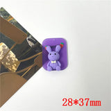 50pcs Animals Cartoon Rabbits Acrylic Beads for Earrings/Garments