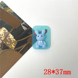 50pcs Animals Cartoon Rabbits Acrylic Beads for Earrings/Garments