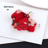 Chiffon Tassel Floral Print Earring/Garment Pendant Accessory