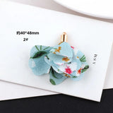 Chiffon Tassel Floral Print Earring/Garment Pendant Accessory