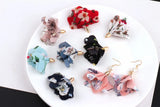 Chiffon Tassel Floral Print Earring/Garment Pendant Accessory