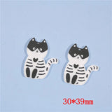50pcs/lot Cute Cartoon Cats/Rounds Acrylic Beads for DIY Earrings/Garment