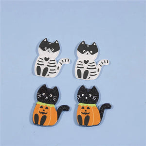 50pcs/lot Cute Cartoon Cats/Rounds Acrylic Beads for DIY Earrings/Garment