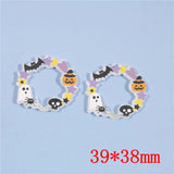 50pcs/lot Cute Cartoon Cats/Rounds Acrylic Beads for DIY Earrings/Garment
