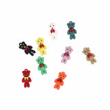 50pcs Bow Bear Alloy Floating Locket Charms for Earring/Garment Accessory