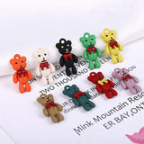 50pcs Bow Bear Alloy Floating Locket Charms for Earring/Garment Accessory