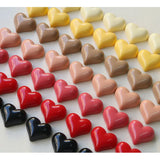 60pcs Resin Heart Beads for DIY Jewelry Making