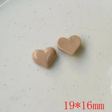 60pcs Resin Heart Beads for DIY Jewelry Making