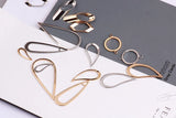 Minimalist Copper Earring Studs and Drop Earrings Set