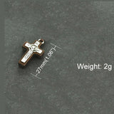 Diyalo 10Pcs Wooden INRI Crucifix Jesus Charm St. Benedict Crosses Pendant