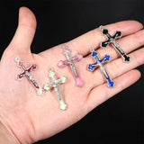 10Pcs/Lot Crucifix Cross Pendant Charms for DIY Rosary Necklace