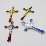 Religious St Benedict Wall Cross Crucifix Pendant 11x7cm