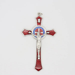 Religious St Benedict Wall Cross Crucifix Pendant 11x7cm