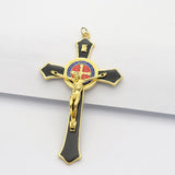 Religious St Benedict Wall Cross Crucifix Pendant 11x7cm