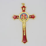 Religious St Benedict Wall Cross Crucifix Pendant 11x7cm
