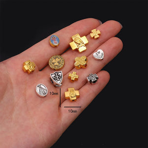 20Pcs Christian Cross Beads for DIY Rosary Bracelet Necklace